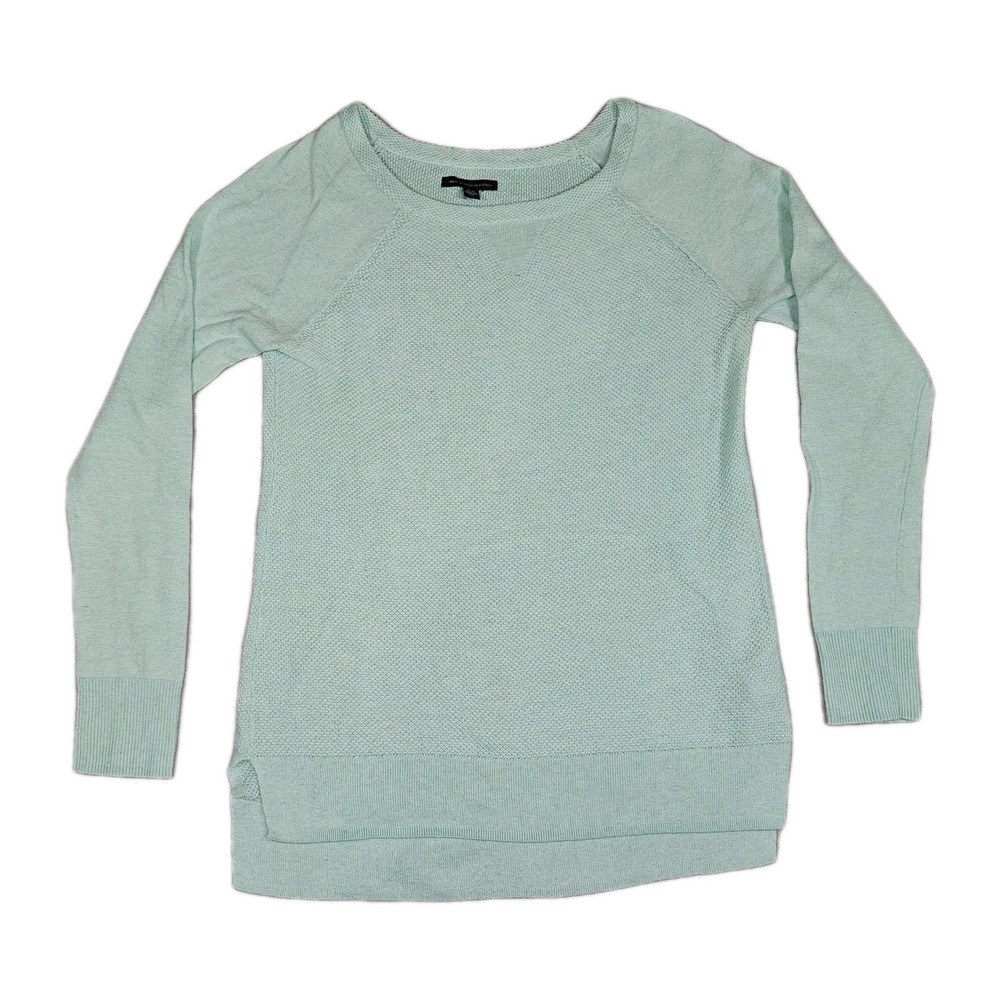American Eagle Outfitters Sweater Womens M Green Textured Knit Cotton Blend 2014